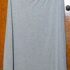 Fold Over High Waist Stretch Heather Gray Skirt